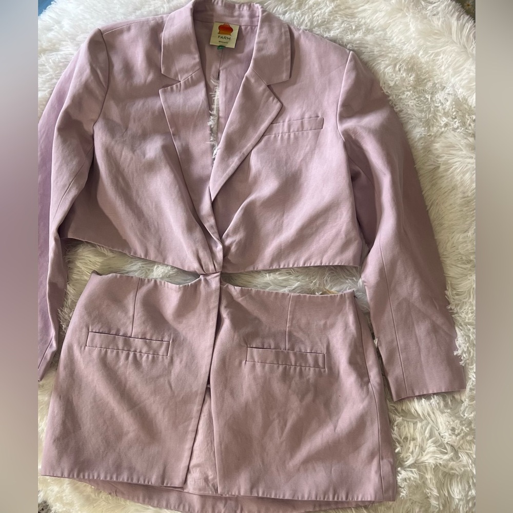 Farm Rio Lilac Cut Out Blazer - Picture 4 of 14